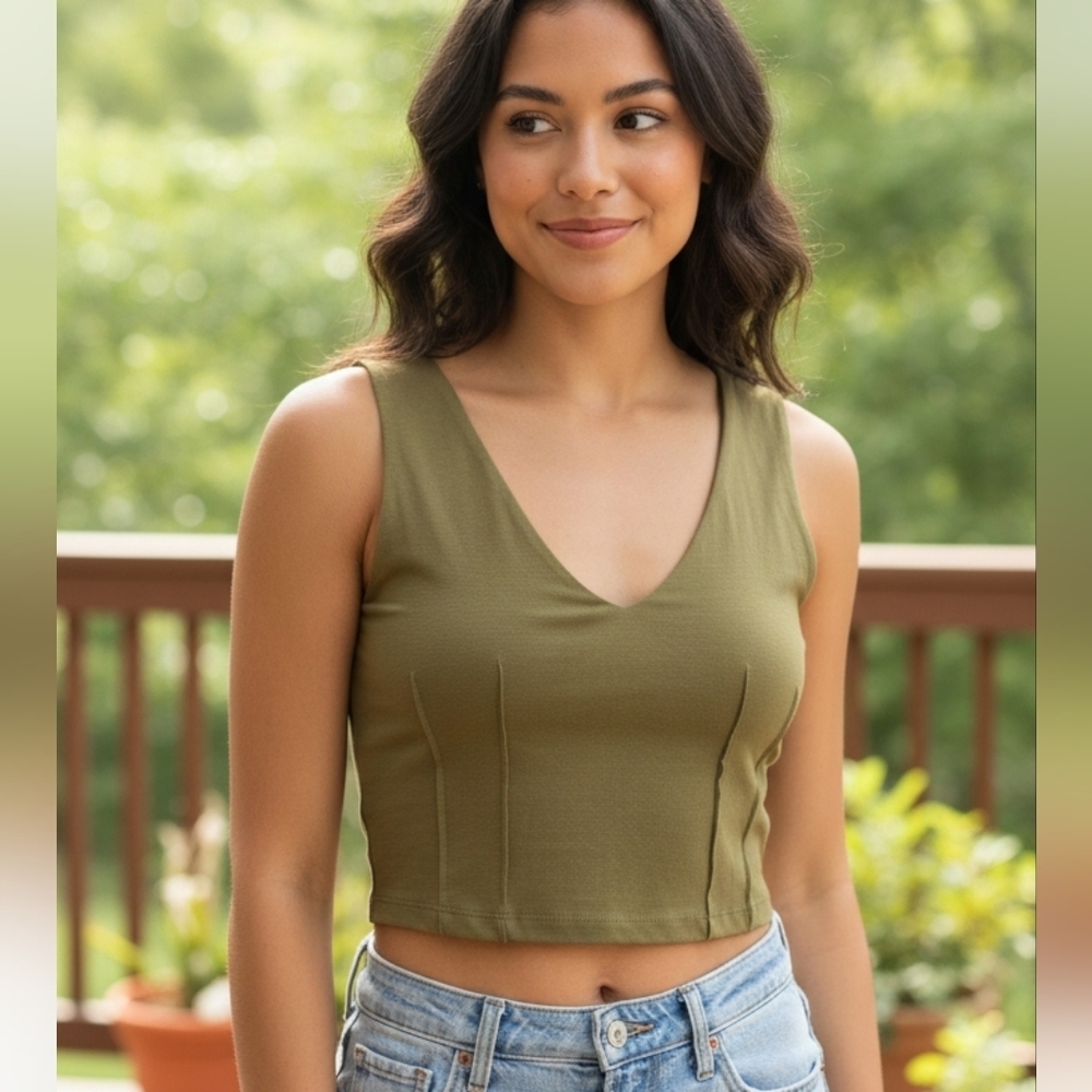 Intimately Free People Olive Green Women's Top Size S